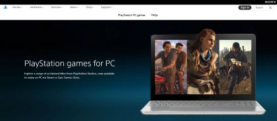 索尼PS上线PS ;PC专区 ;介绍登陆PC的第一方游戏