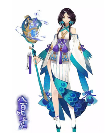 阴阳师八百比丘尼新皮肤曝光 苍之雀羽赤之流火皮肤