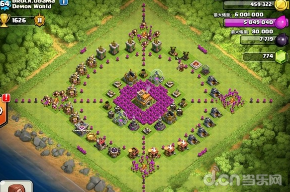 部落冲突COC&nbsp7本圆形十字阵欣赏