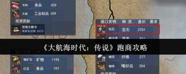《大航海时代：传说》跑商技巧全解析