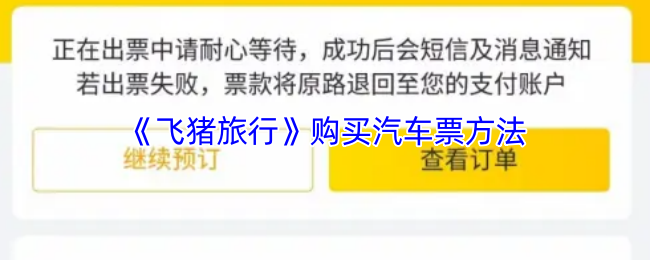 《飞猪旅行》购车票的有效途径与技巧